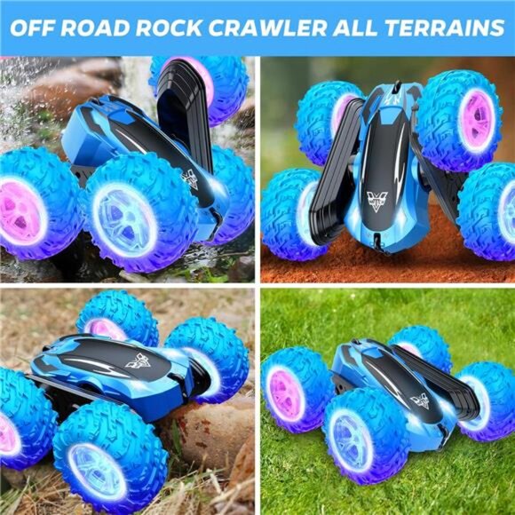 Remote Control Car, 2.4GHz Double Sided 360° Flips Rotating Electric Race RC - Picture 6 of 7